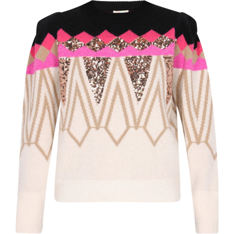 IZIA Jumper Dames Roze Veelkleurig