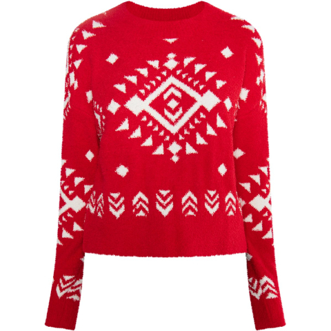 IZIA Jumper Dames rood wit