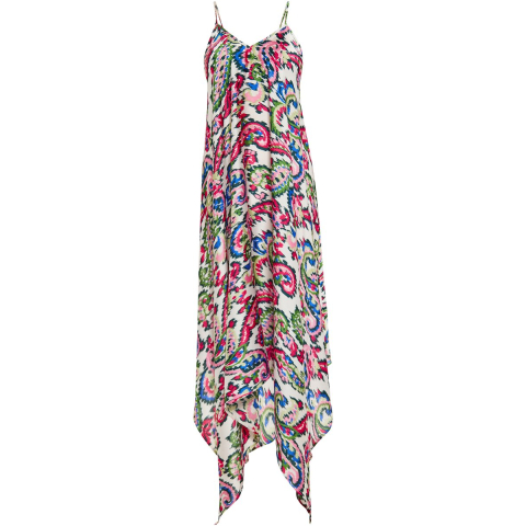 IZIA Jurk Dames Wit Veelkleurig