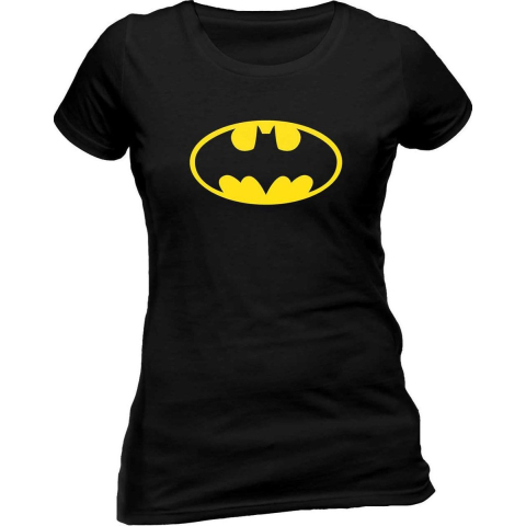 DC Comics Dames/Dames Batman Logo Katoenen T-Shirt (Zwart)