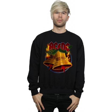 AC/DC Heren Kerstmis Hells Bells Sweatshirt (Zwart)