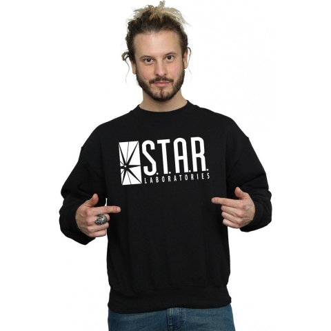 DC Comics Heren The Flash STAR Labs Sweatshirt (Zwart)