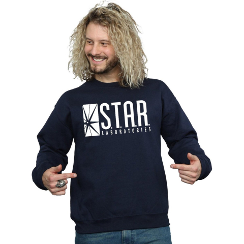 DC Comics Heren The Flash STAR Labs Sweatshirt (Marineblauw)