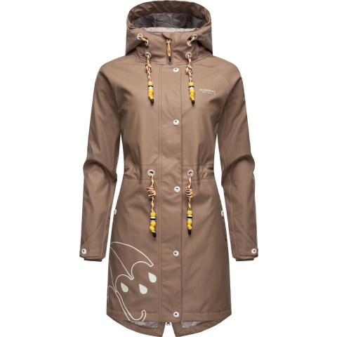 Marikoo dames regenjas – Dancing Umbrella, waterdicht met capuchon