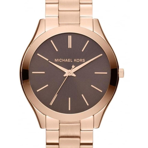 Michael Kors Slim Runway MK3181 42mm Roze Gouden Dameshorloge