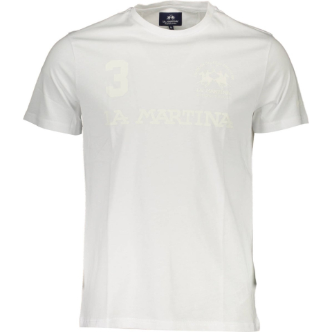 La Martina Bianco Katoenen Heren T-Shirt