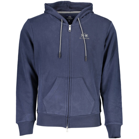 La Martina Blauwe Katoenen Mannen Hoodie