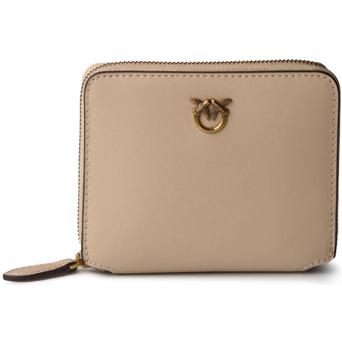 PINKO Beige Kalfsleren Bos Taurus Portemonnee
