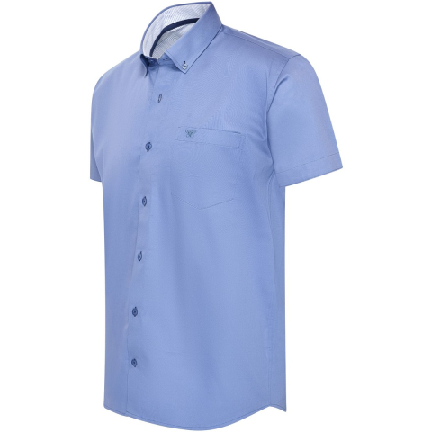 Cappuccino Italia Overhemden Toscana Stretch Blauw