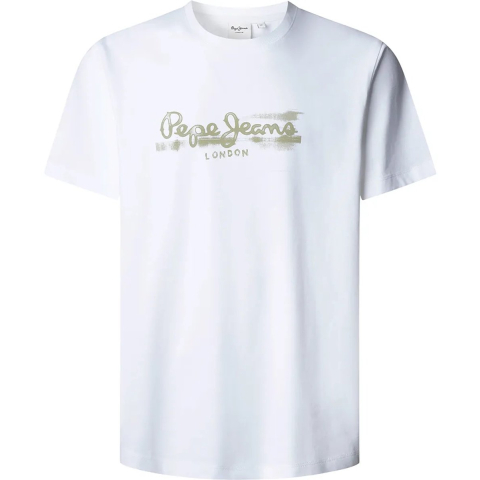 Pepe Jeans Bianco Katoenen Heren T-shirt