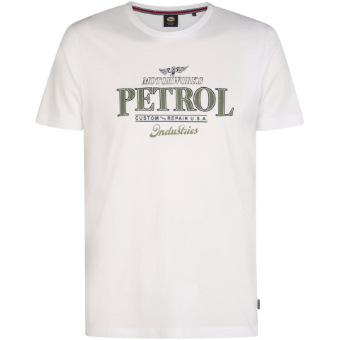 Petrol Industries - Heren Jersey T-shirt met print Astro - Wit