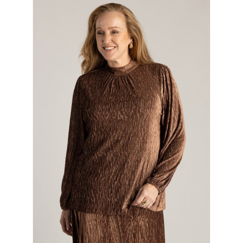 YEST CURVE Hjordis Tops  Copper Brown