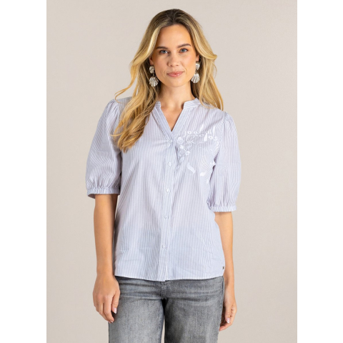 IVY BEAU Gaja Tops  Grey/White