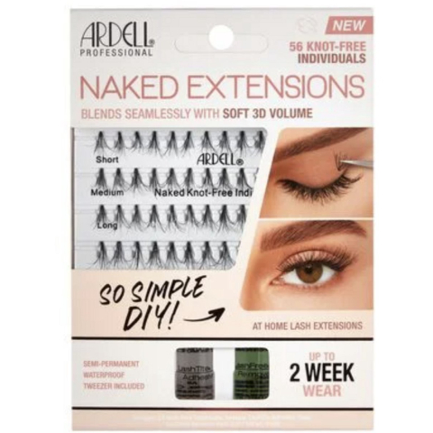 Ardell Naked Extensions Soft 3d Volume X 56 Knoopvrije Extensions #zwart 1 Stuk