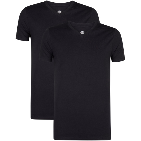 Petrol Industries - Heren 2-Pack Basic T-shirt V-Hals Legacy - Blauw