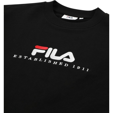 Fila Zwarte Katoenen Heren Sweatshirt