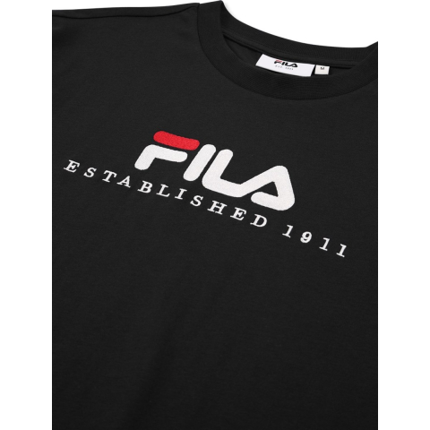 Fila Zwarte Katoenen Heren T-shirt