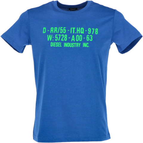 Diesel T-Diego S2 Graphic Logo T-Shirt - Blauw
