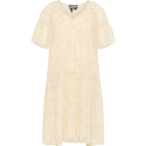 Dreimaster Jurk Dames Wol Wit Veelkleurig
