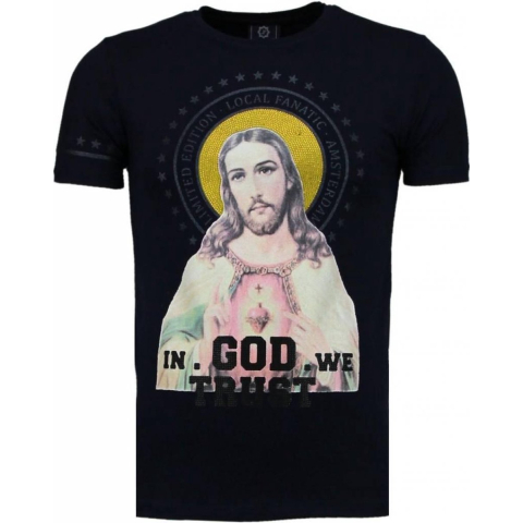 Local Fanatic Jezus rhinestone t-shirt