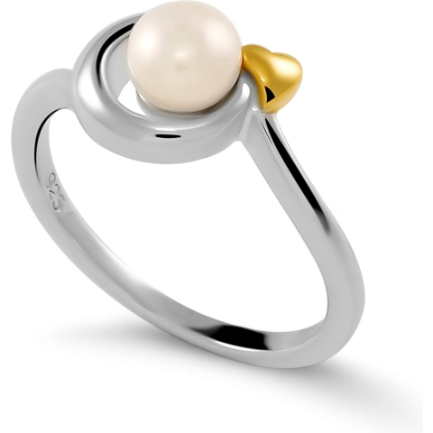 Orphelia 'Mathilde' Dames 925 Sterling Zilveren Ring - Zilver/Goud ZR-7510/G