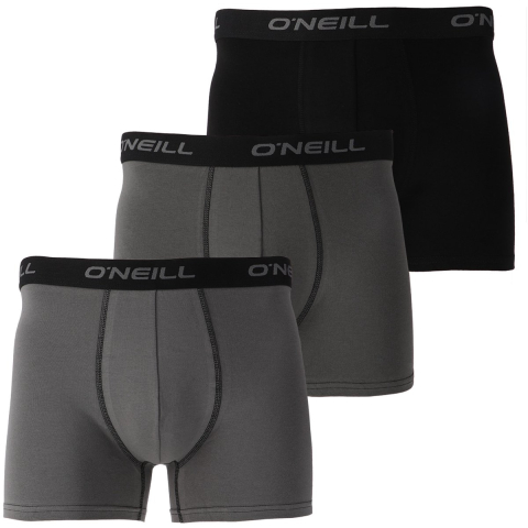 O'Neill Heren boxershorts trunks 900003 effen grijs/zwart 3-pack