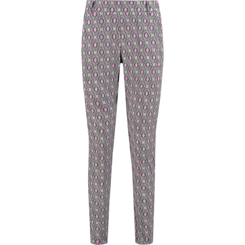 Helena Hart Broek chino print disc 7510 disc pink