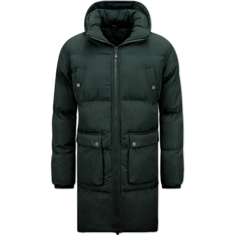 Local Fanatic Lange puffer winterjas met capuchon 3361