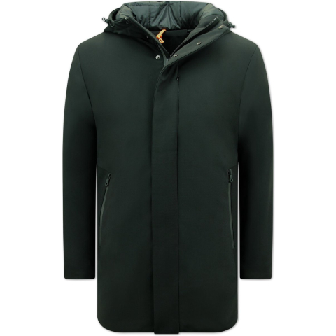 Enos Nette klassieke parka jas met capuchon 8927