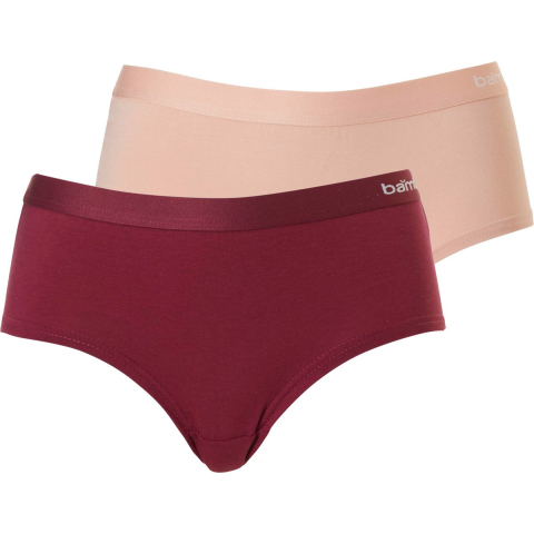 Apollo Dames hipster rood / roze bamboe 2-pack