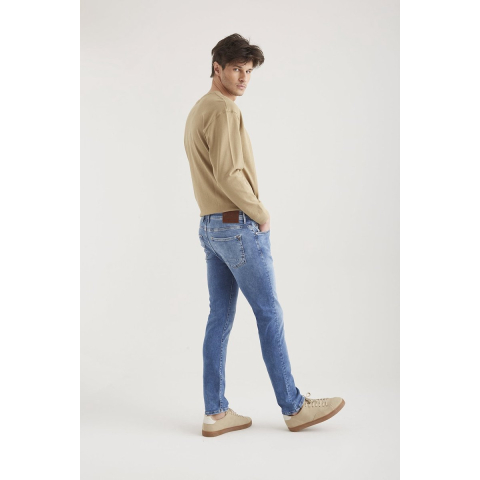 Cup of Joe Leo heren slim-fit jeans medium blue