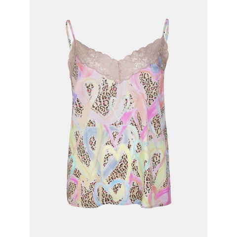 Mucho Gusto Slip top leopard hartjes