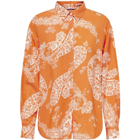 Only Onlbella linen ls loose shirt ptm dessin