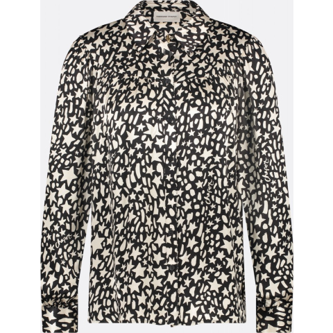 Fabienne Chapot Cltbls20aw240067 nina blouse black/creme brulee