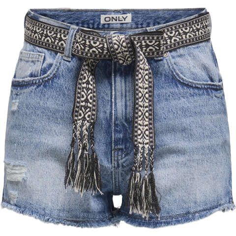 Only Onlrobyn ex hw st vintage dnm short blue denim