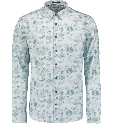 No Excess Shirt stretch allover printed chalk