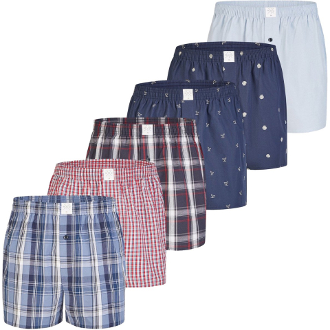 MG-1 Wijde boxershorts heren 6-pack multipack d500