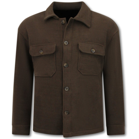 Enos Tussenjas flannel overshirt met zakken