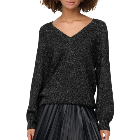 Jacqueline de Yong Jdyaspen life ls v-neck pullover knt dessin