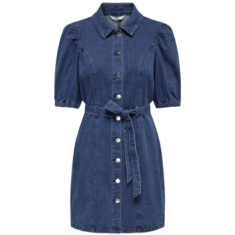 Only Onlvibbe ss belt dnm dress mbd noos