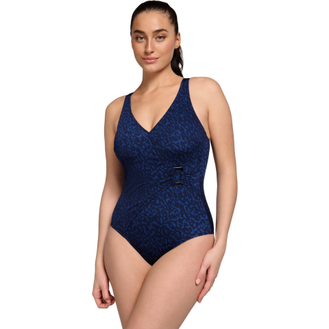 Ten Cate swimsuit soft cup v-neck buckle wedstrijd badpak dames -