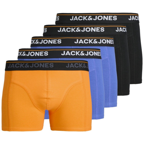 Jack & Jones Heren boxershorts trunks jactheodore 5-pack effen multicolor