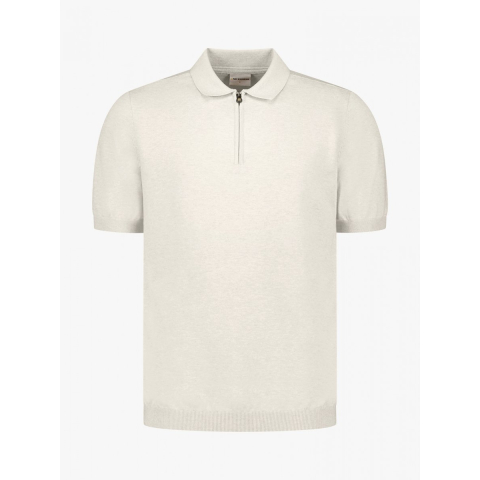 No Excess Pullover short sleeve polo zip mela desert