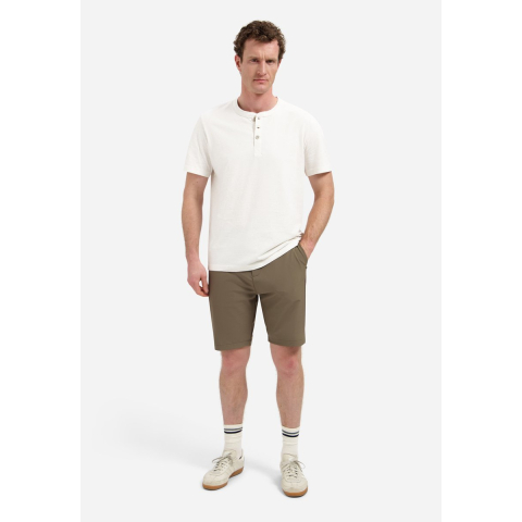 No Excess T-shirt granddad half button melang kit melange