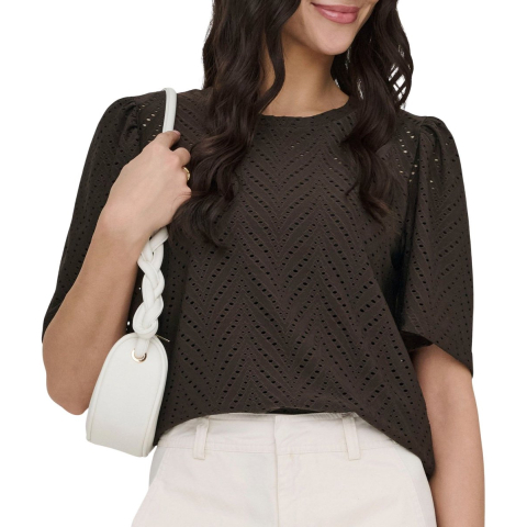 Jacqueline de Yong carla cathinka s/s top jrs noos 15351919 chocolate brown
