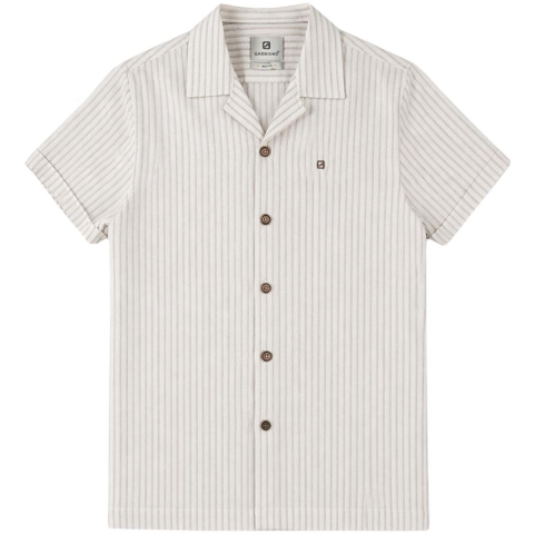 Gabbiano Blouse korte mouw met streepdessin ecru dessin