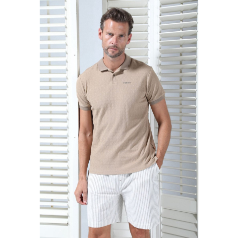 Gabbiano Polo, korte mouw met structuur -