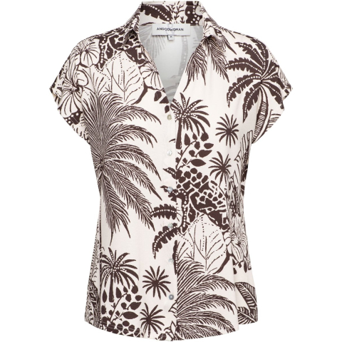 &Co Woman &co women blouse valetta choco duo chocolate