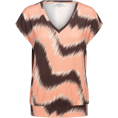 &Co Woman &co women top lucia zigzag chocolate multi
