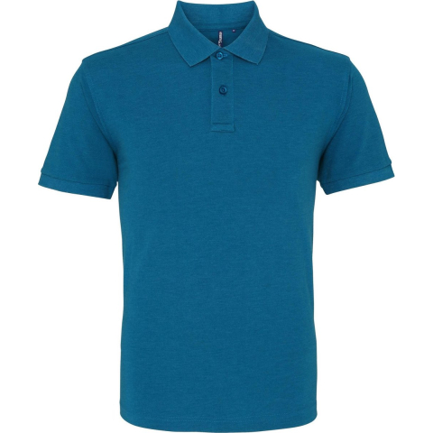 Asquith & Fox Heren Poloshirt met korte mouwen (Teal Heather)